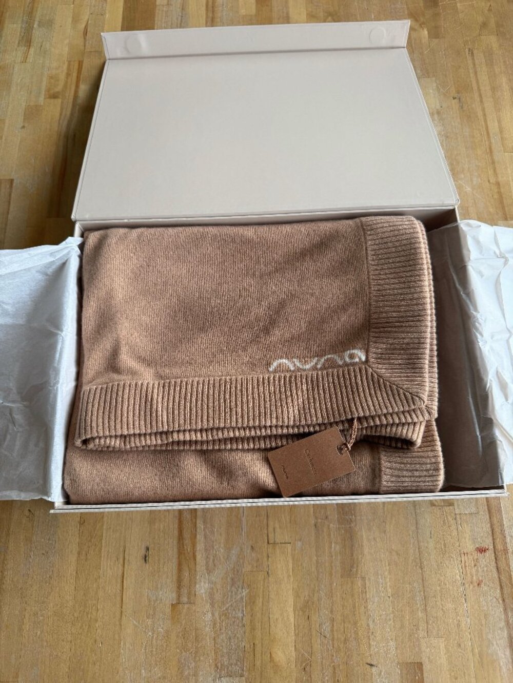 NUNA Cashmere Blanket (Tan) Sz Medium - BRAND NEW